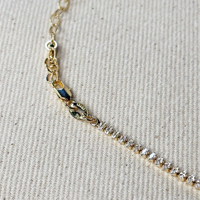 18k Gold Filled Marquise Tennis Necklace GoldFi