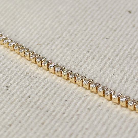 18k Gold Filled Marquise Tennis Necklace GoldFi