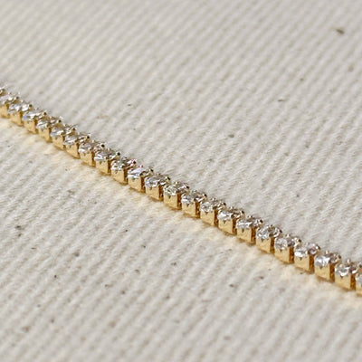 18k Gold Filled Marquise Tennis Necklace GoldFi