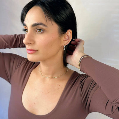 18k Gold Filled Marquise Tennis Necklace GoldFi