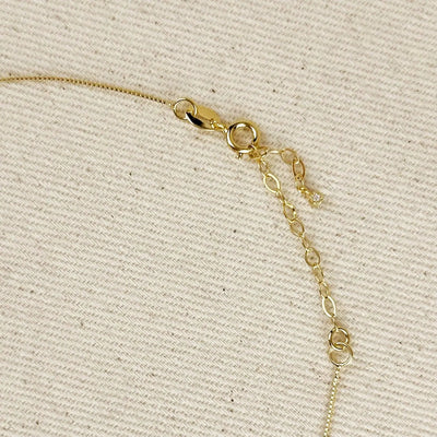 18k Gold Filled  Mini CZ Solitaire Necklace GoldFi