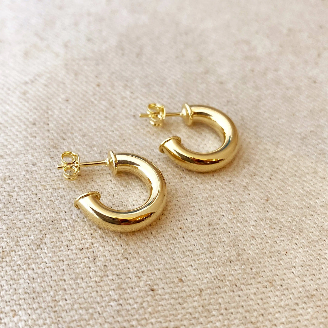 18k Gold Filled Mini Chubby C Hoop GoldFi