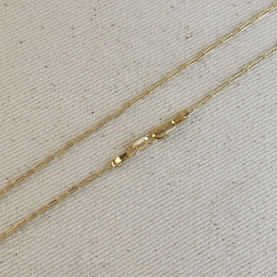 18k Gold Filled Mini Paperclip Chain GoldFi