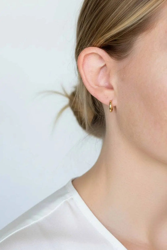 18k Gold Filled Mini U Hoop Earrings GoldFi