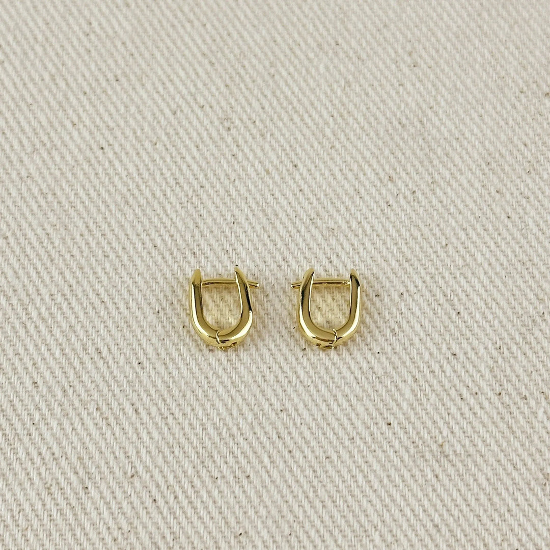 18k Gold Filled Mini U Hoop Earrings GoldFi