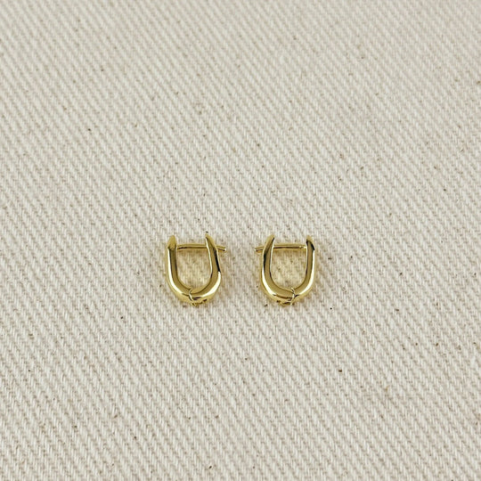 18k Gold Filled Mini U Hoop Earrings GoldFi