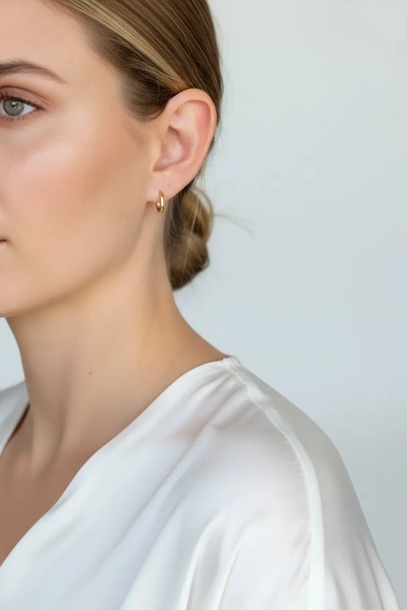 18k Gold Filled Mini U Hoop Earrings GoldFi