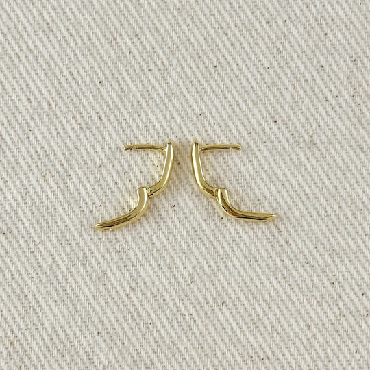 18k Gold Filled Mini U Hoop Earrings GoldFi