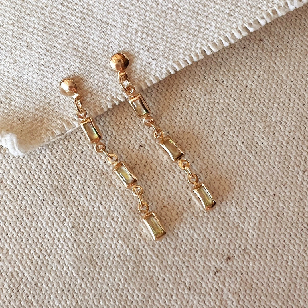 18k Gold Filled Opal Drop Earrings GoldFi
