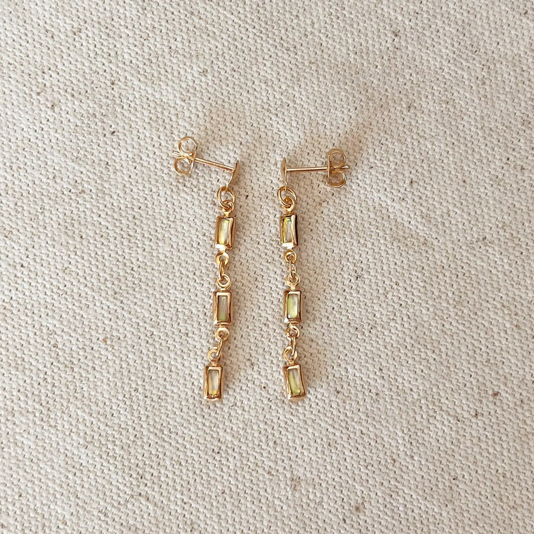 18k Gold Filled Opal Drop Earrings GoldFi
