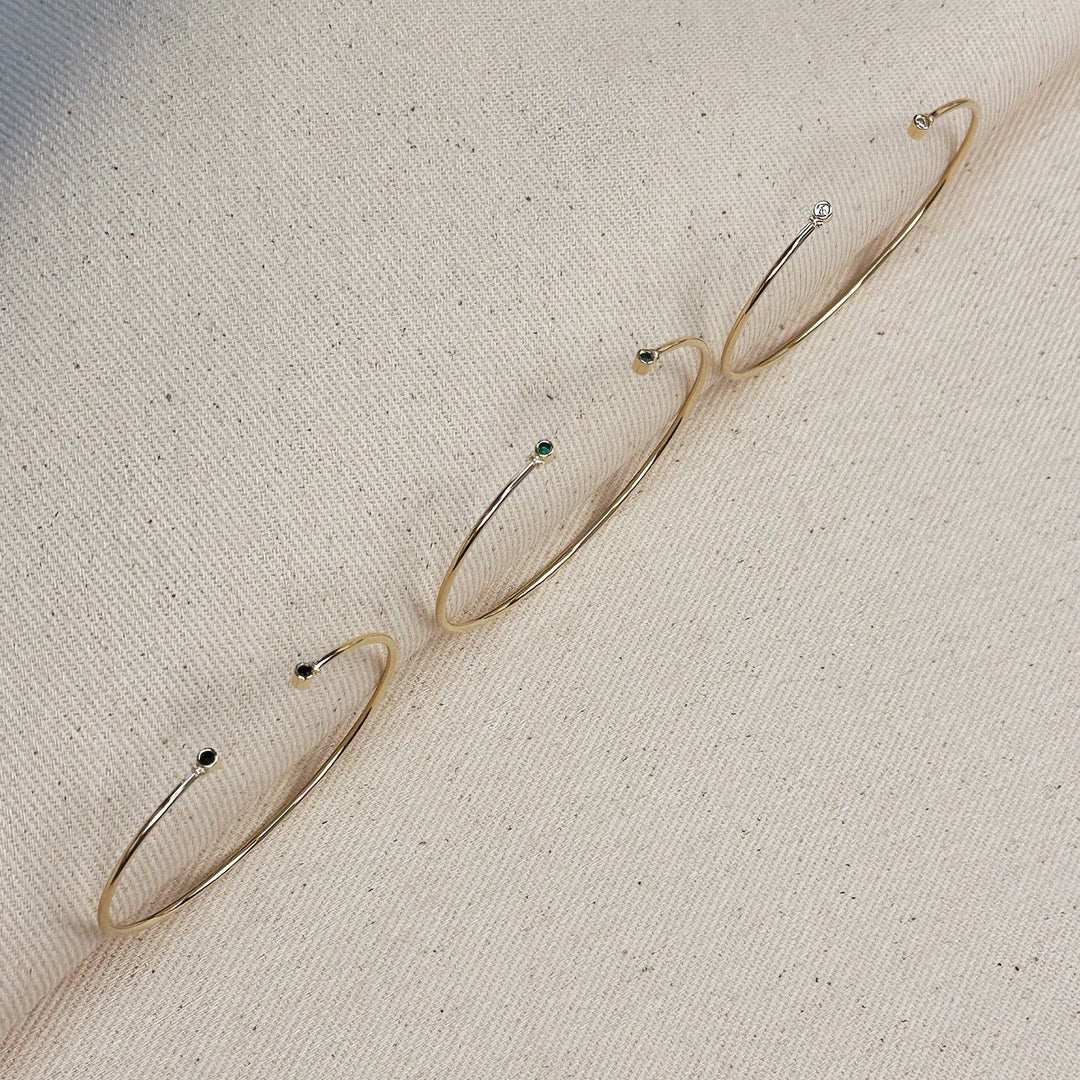 18k Gold Filled Open CZ Cuff Bracelet GoldFi