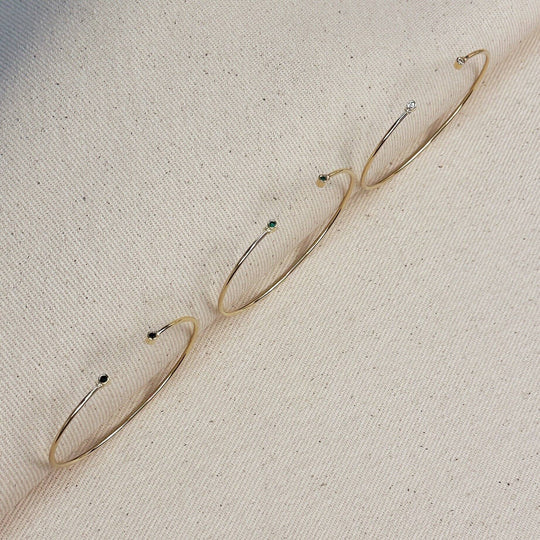 18k Gold Filled Open CZ Cuff Bracelet GoldFi