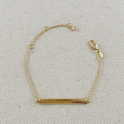 18k Gold Filled Polished Bar Bracelet - Beloved Boutique