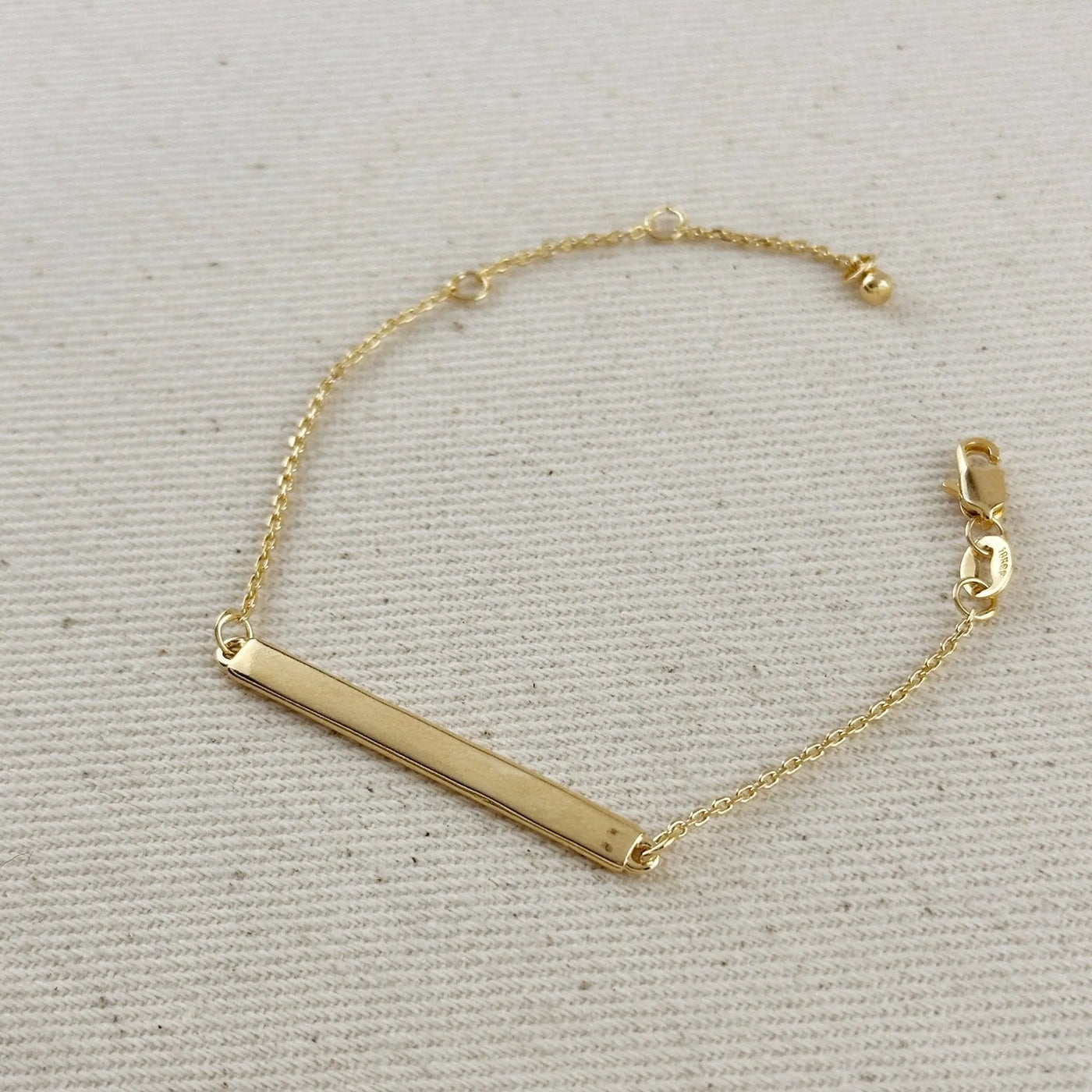 18k Gold Filled Polished Bar Bracelet - Beloved Boutique