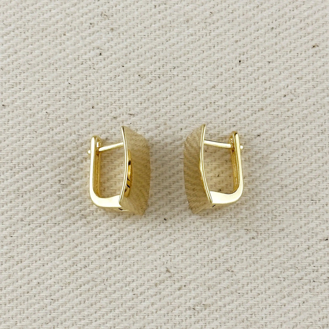 18k Gold Filled Polished Plate Clicker Hoop Earrings GoldFi