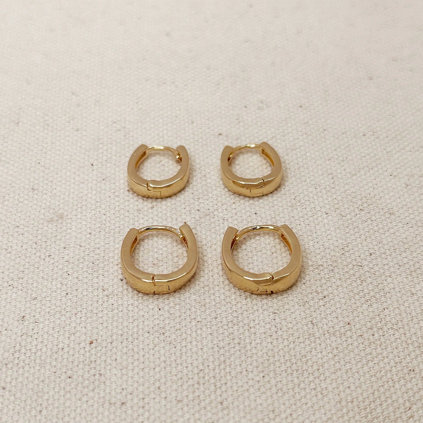 18k Gold Filled Slightly Oval Shape Polished Hoop Earrings GoldFi