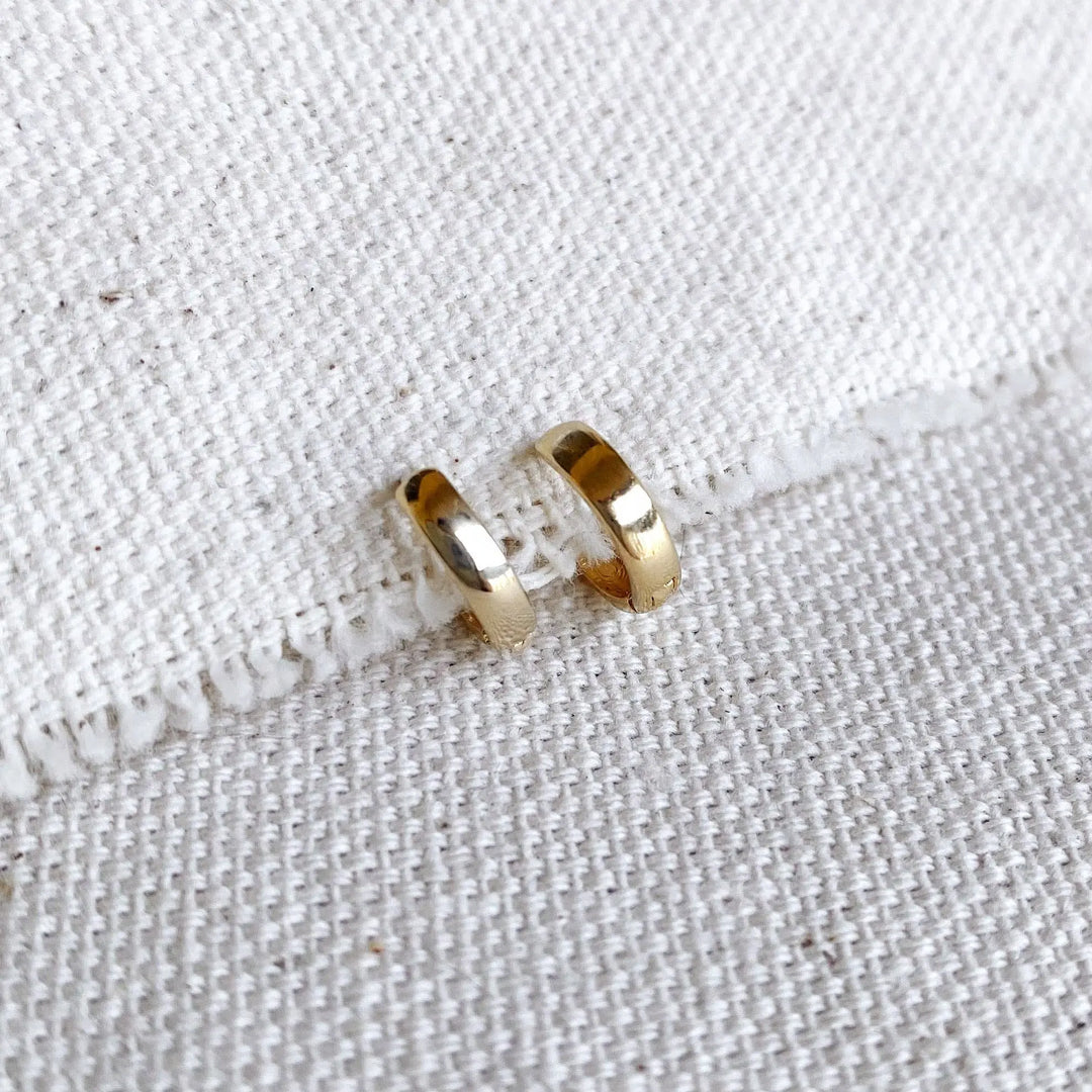 18k Gold Filled Small Clicker Hoop Earrings GoldFi