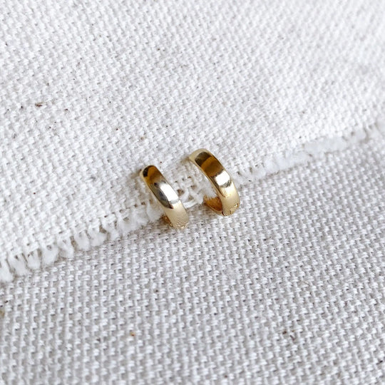 18k Gold Filled Small Clicker Hoop Earrings GoldFi
