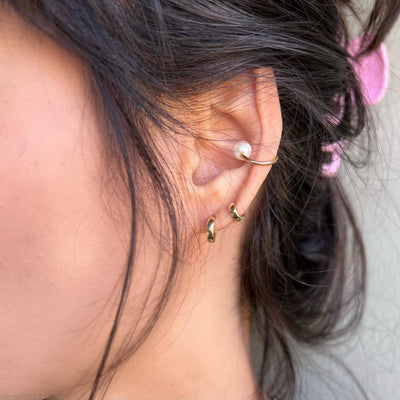 18k Gold Filled Small Clicker Hoop Earrings GoldFi