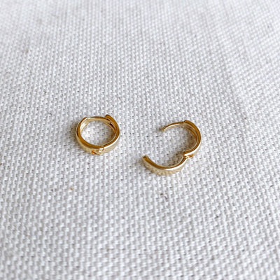 18k Gold Filled Small Clicker Hoop Earrings GoldFi
