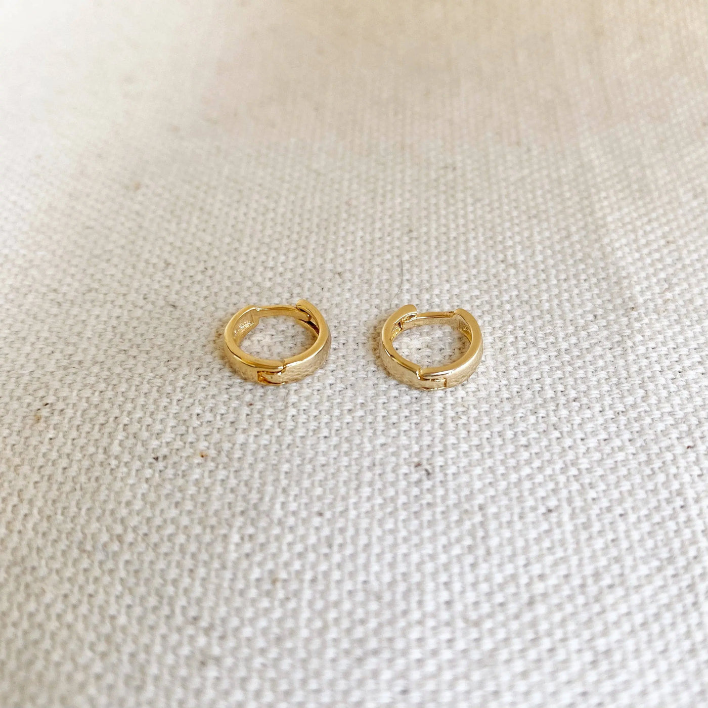 18k Gold Filled Small Clicker Hoop Earrings GoldFi