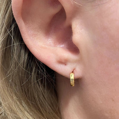 18k Gold Filled Small Clicker Hoop Earrings GoldFi