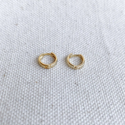 18k Gold Filled Small Clicker Hoop Earrings GoldFi
