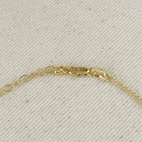 18k Gold Filled Solitaire Necklace GoldFi