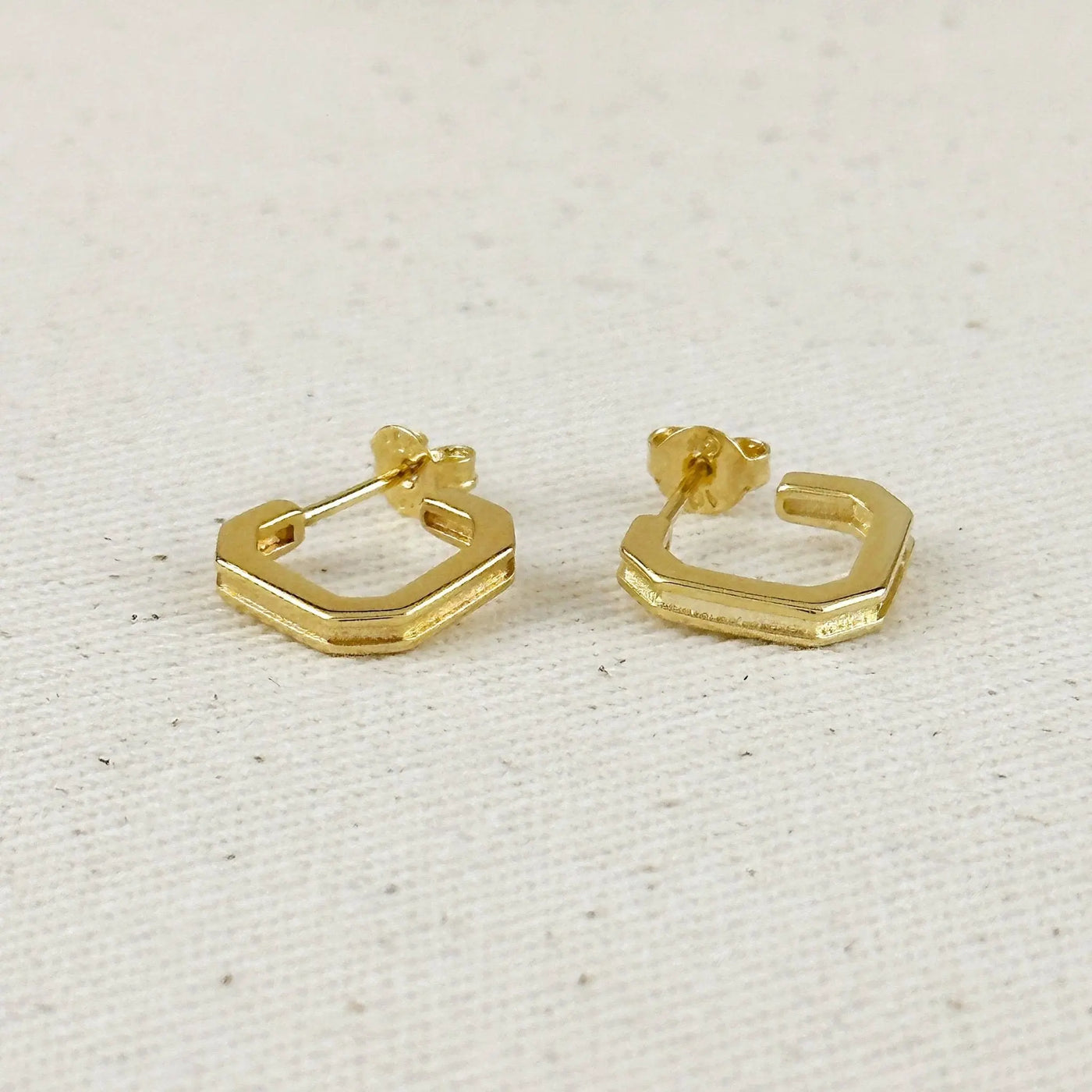 18k Gold Filled Square C - Hoop Earrings - Beloved Boutique