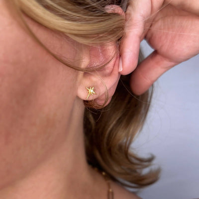18k Gold Filled Starburst Stud GoldFi