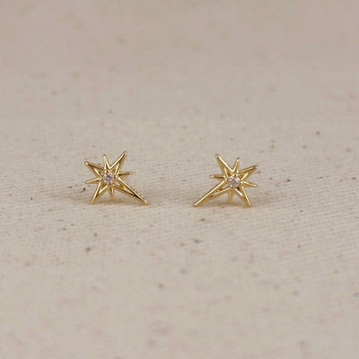 18k Gold Filled Starburst Stud GoldFi