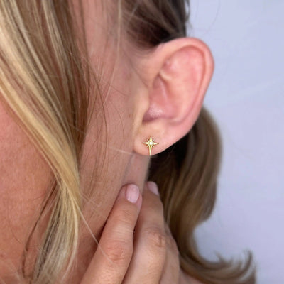 18k Gold Filled Starburst Stud GoldFi