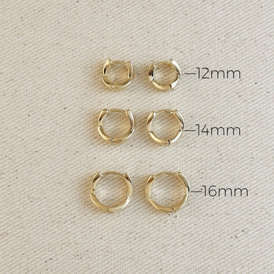 18k Gold Filled X Clicker Hoop Earrings GoldFi