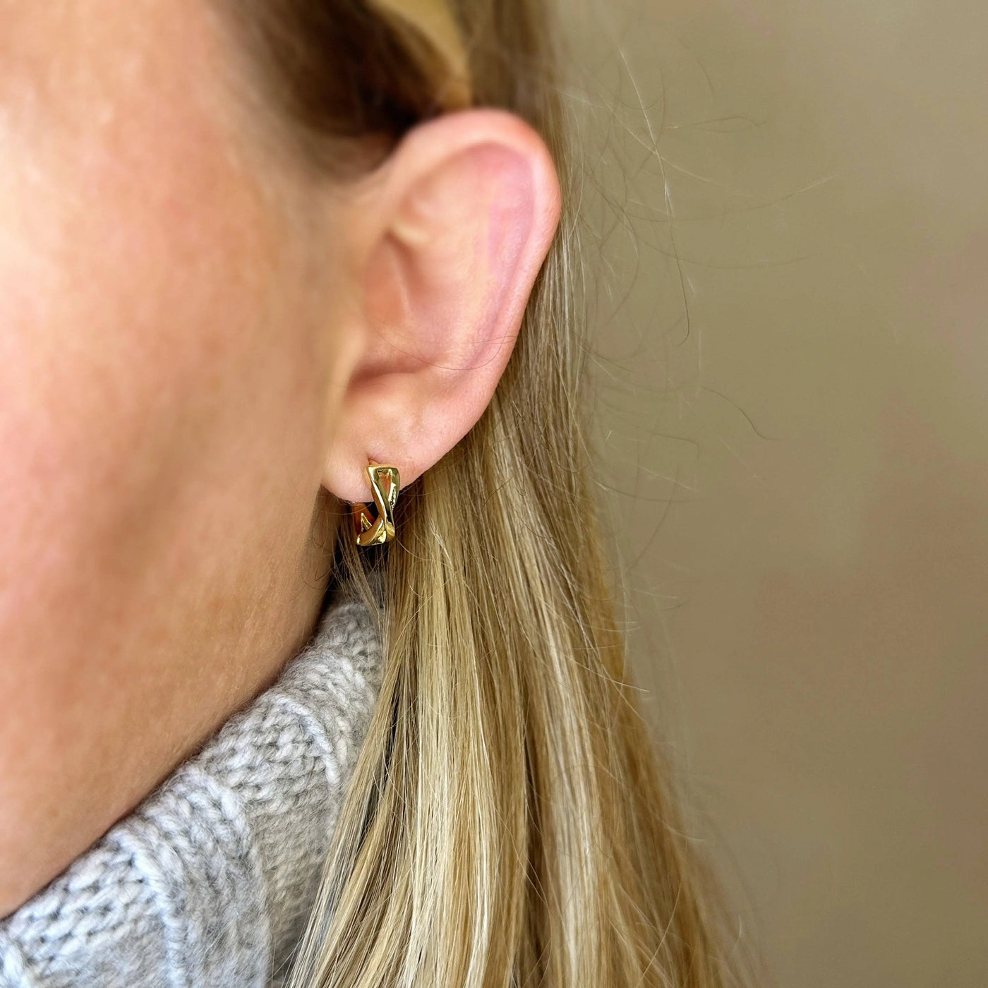 18k Gold Filled X Clicker Hoop Earrings GoldFi