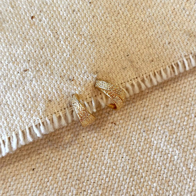 18k Gold Filled 10mm Mini Double Wire C - Hoop Earrings - Beloved Boutique