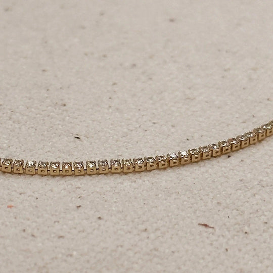 18k Gold Filled 1.2mm CZ Tennis Necklace - Beloved Boutique