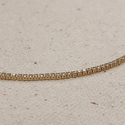 18k Gold Filled 1.2mm CZ Tennis Necklace - Beloved Boutique