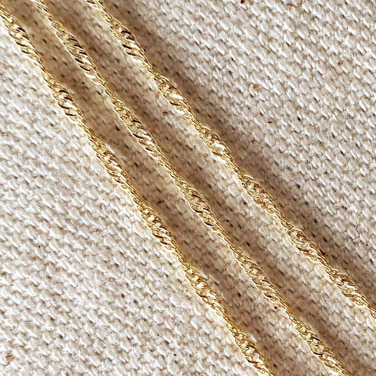 18k Gold Filled 1.3mm Singapore Chain - Beloved Boutique