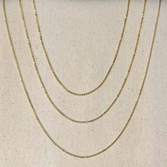 18k Gold Filled 1.45mm Cable Chain - Beloved Boutique