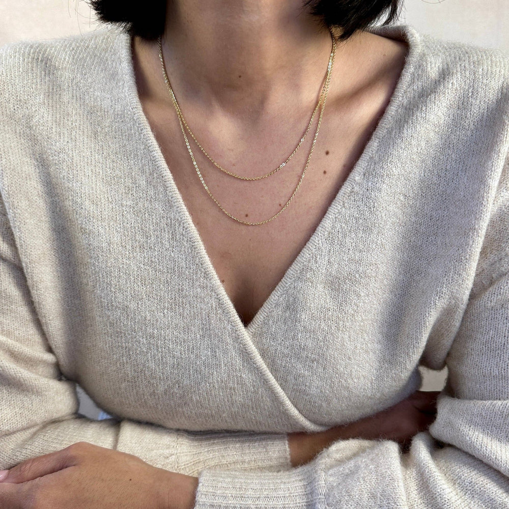 18k Gold Filled 1.45mm Cable Chain - Beloved Boutique