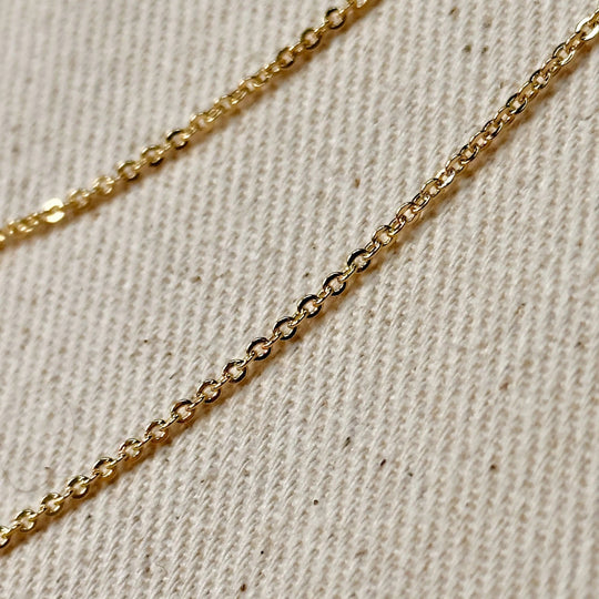 18k Gold Filled 1.45mm Cable Chain - Beloved Boutique