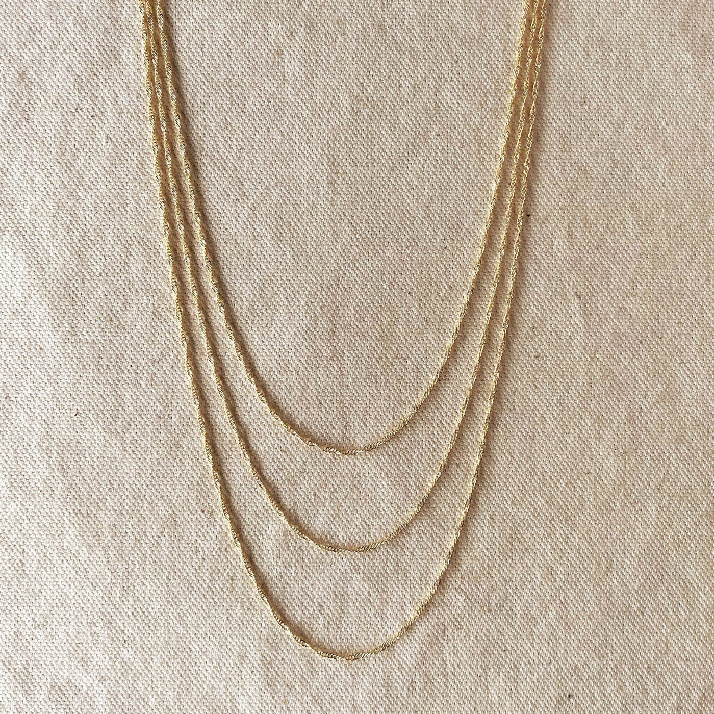 18k Gold Filled 1.7mm Singapore Chain - Beloved Boutique