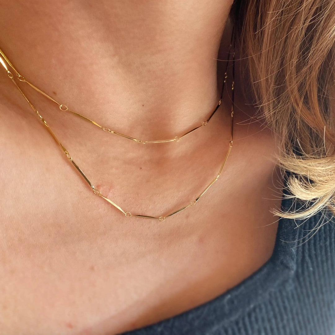 18k Gold Filled 1mm Diamond Cut Straw Chain - Beloved Boutique