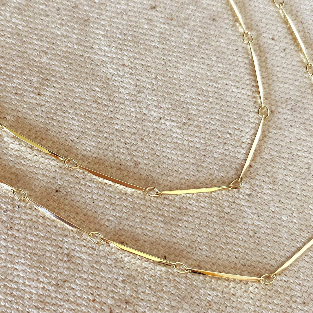18k Gold Filled 1mm Diamond Cut Straw Chain - Beloved Boutique
