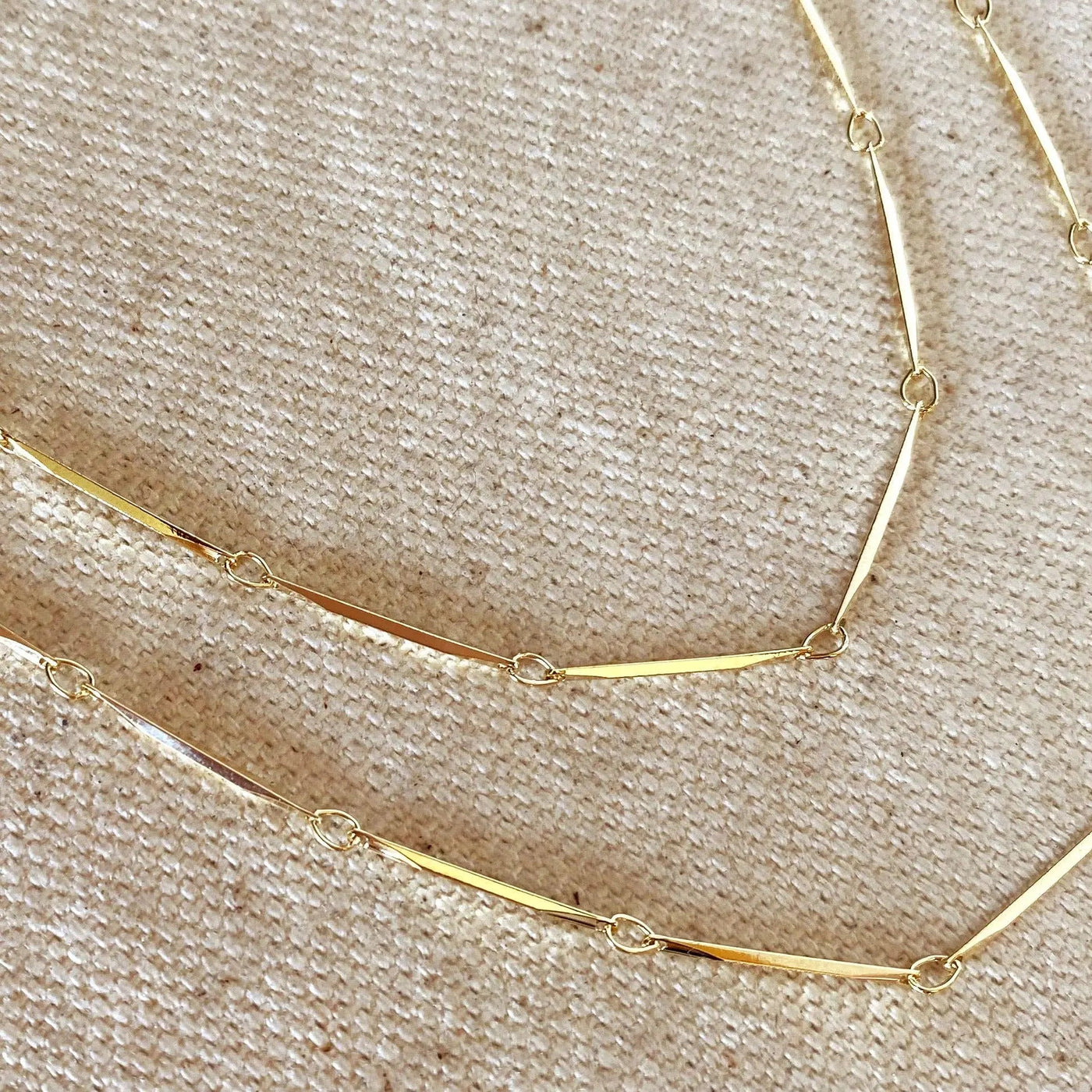 18k Gold Filled 1mm Diamond Cut Straw Chain - Beloved Boutique
