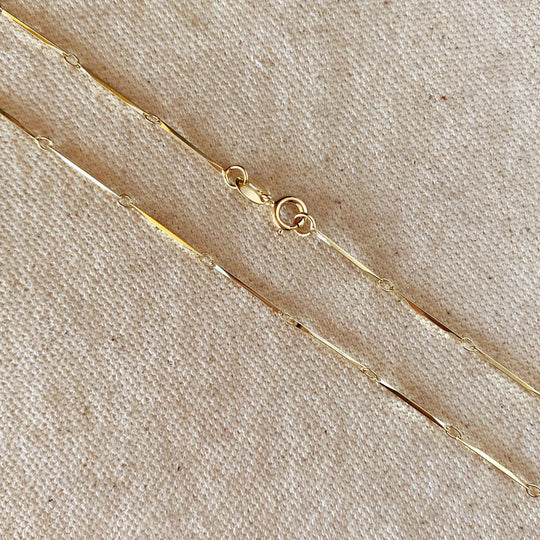 18k Gold Filled 1mm Diamond Cut Straw Chain - Beloved Boutique