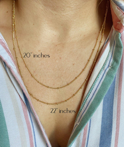 18k Gold Filled 1mm Satellite Chain Available in 16", 18", 2 - Beloved Boutique