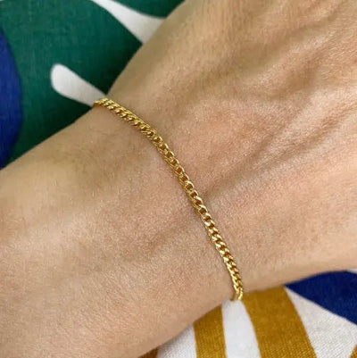 18k Gold Filled 2.0mm thickness Cuban Bracelet - Beloved Boutique