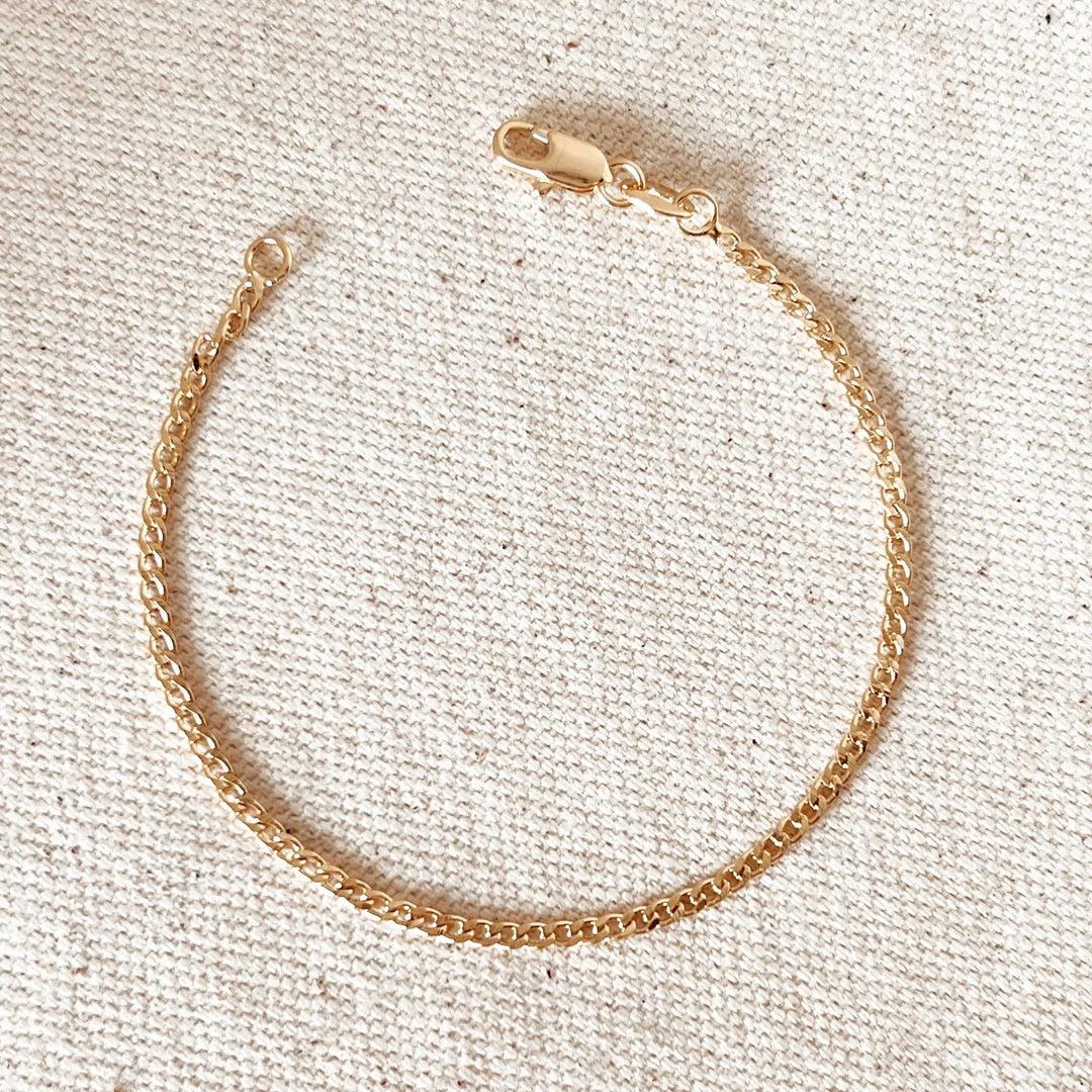 18k Gold Filled 2.0mm thickness Cuban Bracelet - Beloved Boutique