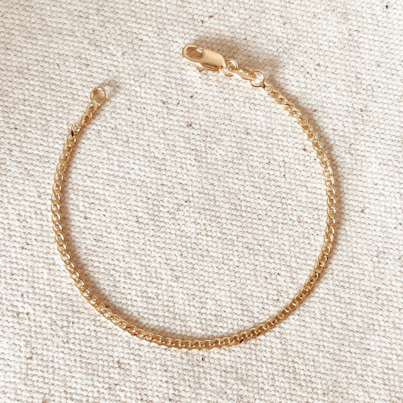 18k Gold Filled 2.0mm thickness Cuban Bracelet - Beloved Boutique